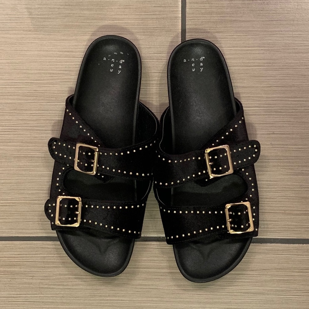 Black studded sandal